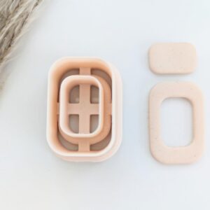 Rounded Rectangle Thick Earring Cutter for Polymer Clay Jewelry Making Clay Rectangle Cutter for Bold Statement Earrings Trendy Handmade Accessories and DIY Clay Jewelry Craft Projects