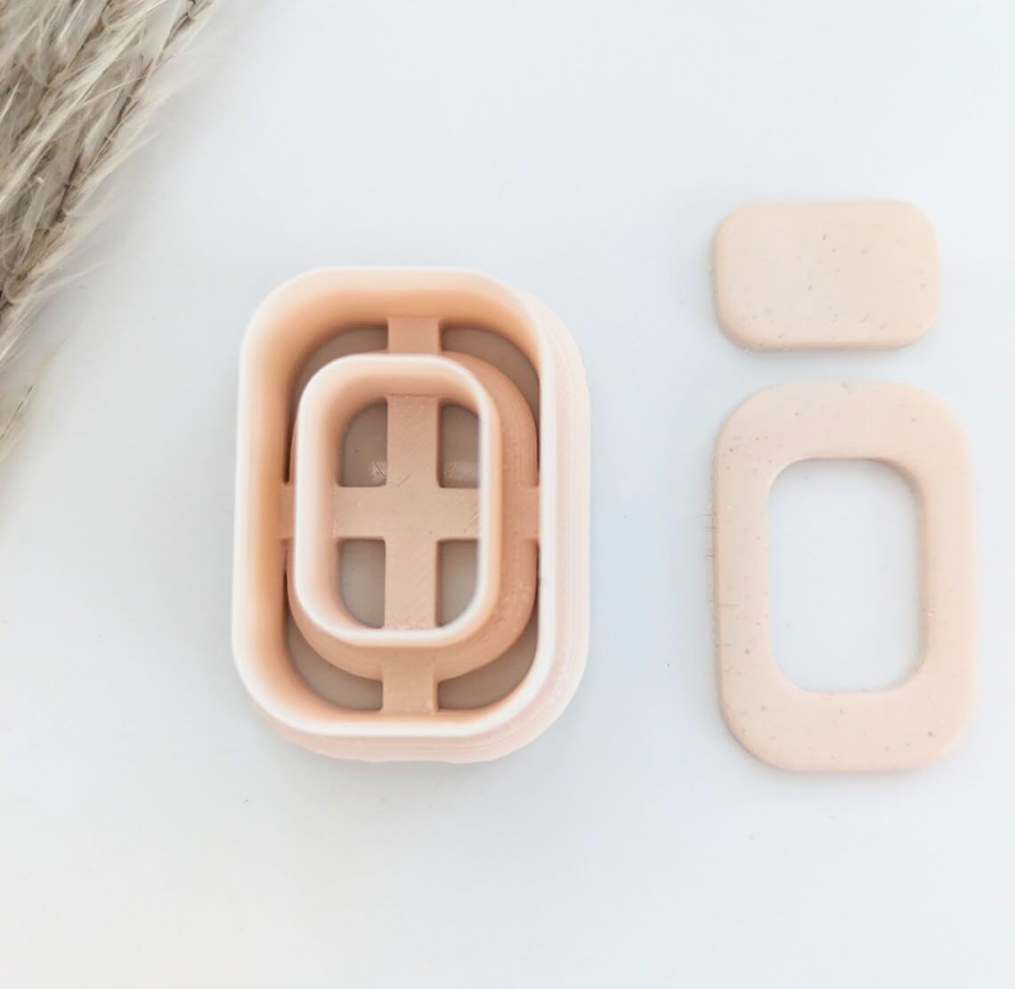 Rounded Rectangle Thick Earring Cutter for Polymer Clay Jewelry Making Clay Rectangle Cutter for Bold Statement Earrings Trendy Handmade Accessories and DIY Clay Jewelry Craft Projects