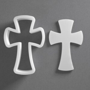Black cookie Cross Christian Cookie Cutter Set for Polymer Clay Jewelry Earrings Biscuit Fondant Craft Tool Mirrored Pair Suitable Mini Medium Large Sizes for Baking Faith Theme DIY Cr