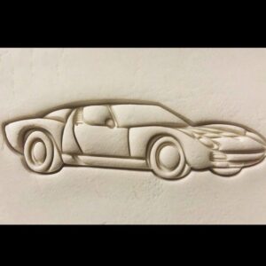 Black Sports Miura Classic Sports Car Cookie Cutter Cookie Vintage Supercar Cookie Mold for Auto Enthusiasts Birthday Party Treats Racing Theme Baking Crafts and Car Show