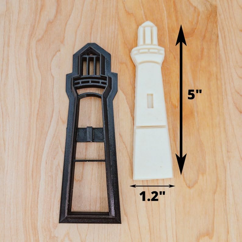Lighthouse Detailed Cookie Cutter, Nautical Fondant and Clay Cutter India Cookie for Maritime-Themed Baking, Cake Decorating, and Crafting Projects