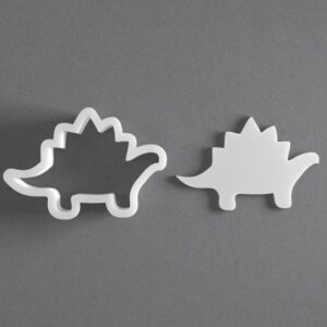 Black Dinosaur Stegosaurus Cookie Cutter Mini To Large cookie Animal Shape Polymer Clay Jewelry And Earring Cutter Tool Mirrored Pair Set For Prehistoric Crafting Baking And DIY Projec