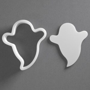 Black Halloween Ghost Cookie Cutter Mini To Large cookie Shape Polymer Clay Jewelry And Earring Cutter Tool Mirrored Pair Set For Spooky Crafting Baking And DIY Projects