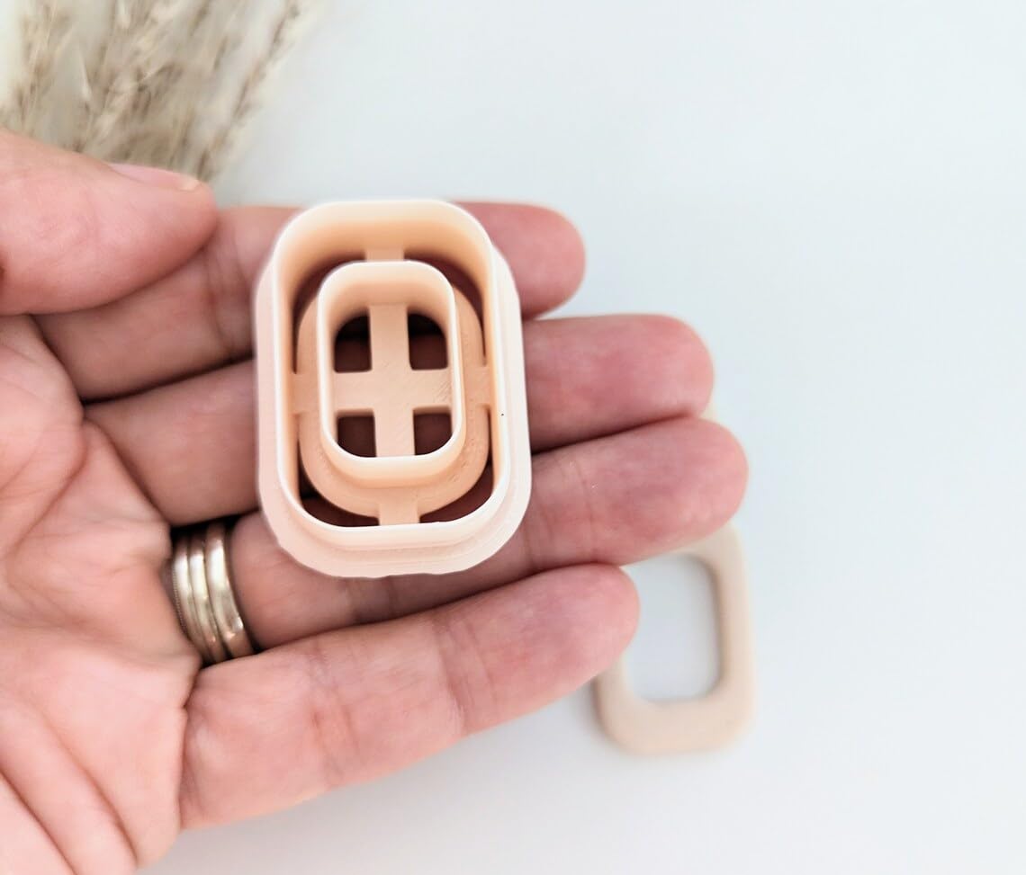 Rounded Rectangle Thick Earring Cutter for Polymer Clay Jewelry Making Clay Rectangle Cutter for Bold Statement Earrings Trendy Handmade Accessories and DIY Clay Jewelry Craft Projects - Image 2