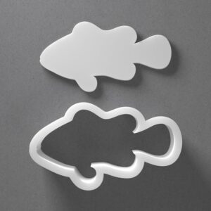 Black cookie Clownfish Cookie Cutter Fish Shape for Polymer Clay Jewelry Earrings Biscuit Fondant Craft Tool Mirrored Pair Suitable for Mini Medium Large Use