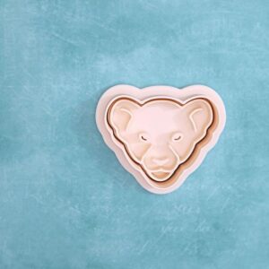 Baby lion head cookie cutter set for baking cute wild animal cookies fondant cake toppers and crafts perfect for safari theme baby showers zoo events school wildlife projects and home