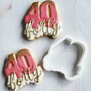 Lettered Number 40 Cookie Cutter Cookie - Suitable Size - Choose Standard or Dishwasher Safe - Made in India - Ideal for Baking, Crafting & Decorating - High-Quality Number 40 Mold
