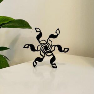 Geometric Minimalist Sculpture: Tabletop Art Inspired by Space and Mars, Perfect for Home Decor and Housewarming Gifts