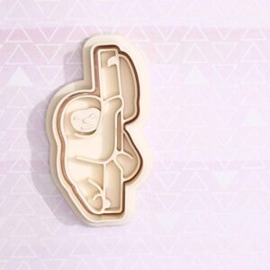 Sloth Cookie Cutter Set for Animal Theme Baking Lazy Sloth Shape Biscuit Pastry Fondant Sugar Paste Cutters for Homemade Cookies Cake Decoration Baking Tools for Kids Birthday