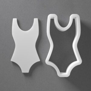 Black cookie Bikini Swimsuit Swimming Suit Cookie Cutter Set for Polymer Clay Jewelry Earrings Biscuit Fondant Craft Tool Mirrored Pair Suitable Mini Medium Large Sizes for Baking DIY