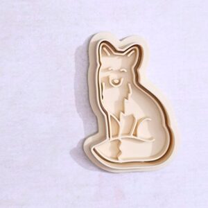 Fox Cookie Cutter Set for Animal Theme Baking Cute Fox Shape Biscuit Pastry Fondant Sugar Paste Cutters for Forest Birthday Party Homemade Cookies Kids Activities and Cake Decoration