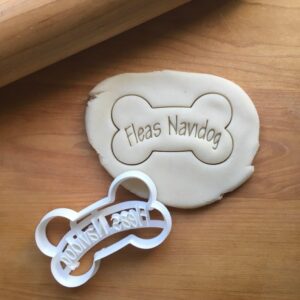 Cookie Fleas Navidog Dog Bone Cookie Cutter for Baking Dog Treats Suitable Size Made in India for Holiday-Themed Pet Cookies, Dog Lovers, and Festive Occasions