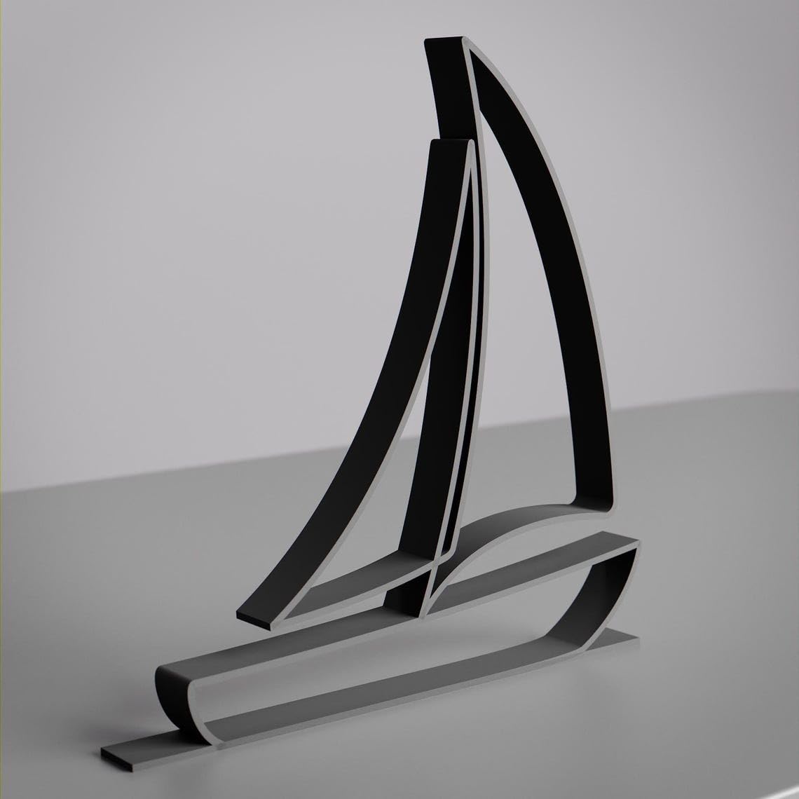 Sailboat Minimal Line Art Figure Plastic Ocean Inspired Decor Gift for Desk Shelf Home Office Modern Interior Art Display for Everyday Calm Living India - Image 3
