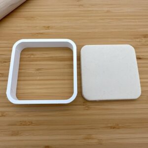 Rounded Square Shape Polymer Clay Cutter Cookie Fondant Biscuit Cutter Sharp Tapered Edge Tool for Earrings Jewelry Making Geometric Cupcake Decoration Baking Craft Projects Basic Frame