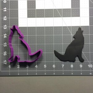 Black Cookie Coyote 101 Cookie Cutter for Baking Biscuits Fondant Sandwiches Pancakes Pastry Dough Cake Decoration Wildlife Animal Theme Party Kitchen Baking Tools Accessories