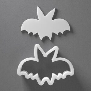 Black Bat Cookie Cutter Set Mini to Large Size Animal Shape Polymer Clay Jewelry Earring Cutter Tool for Handmade Accessories Baking Fondant Craft Mirrored Pair Design
