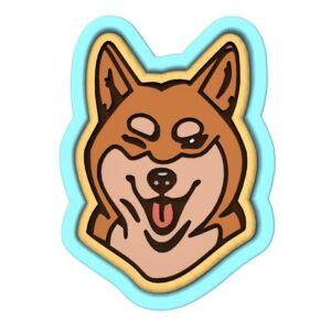 Shiba Inu Cookie Cutter Black cookie Stamp and Stencil Set for Dog and Pet Lover Cookies, Adorable Shiba Inu Puppy Fondant Cutter, Sugar Cookie Mold, Dessert Decorating Supplies India