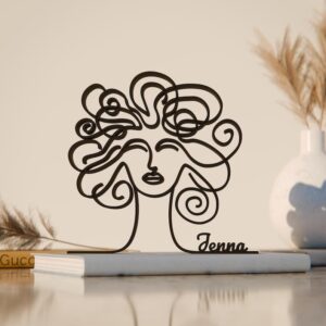 Medusa Line Art Figure Plastic Mythology Inspired Decor Gift Idea Minimal Art Statue for Desk Shelf Home Office Display Modern Interior Creative Home Decoration India