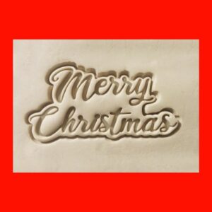 Merry Christmas Text Shape Black Cookie Cookie Cutter for Holiday Baking Winter Party Dessert Decoration Biscuit Making Tool for Christmas Celebration Treats New Year Jingle Bells