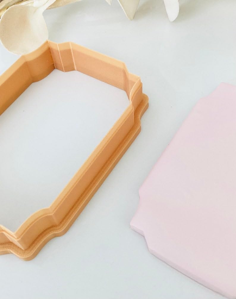 Victorian Rectangular Cookie Cutter for Baking and Crafting Projects Large Rectangle Shape Clay Cutter for Polymer Clay Fondant Cookies Signature Designs and DIY Art Made in India