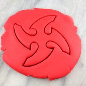 Black Ninja Star Cookie Cutter Outline Sharp Edges Cookie Shuriken Toy Weapon Theme Party Celebration Baking Tool for Cookies Fondant Sandwich Cheese Kids Crafts Decorations