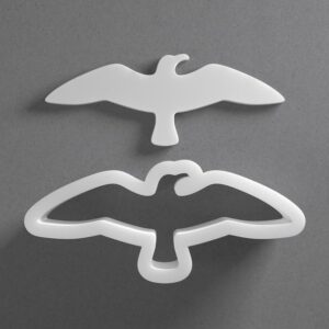 Black Seagull Bird Cookie Cutter From Mini To Large Animal Shape Polymer Clay Jewelry Earring Cutter Tool Mirrored Pair Set cookie Baking Fondant Biscuit Craft Modeling Decoration