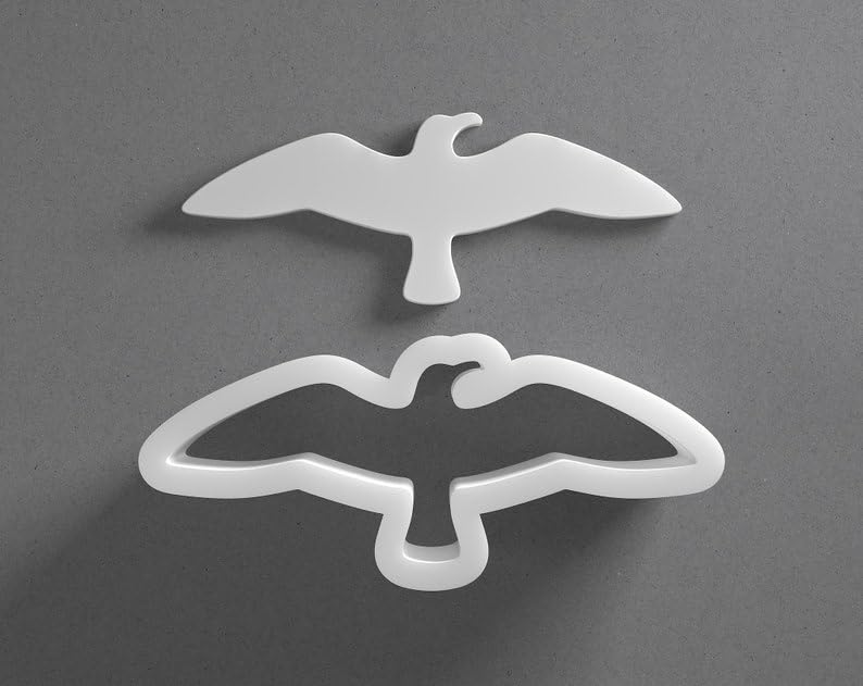 Black Seagull Bird Cookie Cutter From Mini To Large Animal Shape Polymer Clay Jewelry Earring Cutter Tool Mirrored Pair Set cookie Baking Fondant Biscuit Craft Modeling Decoration