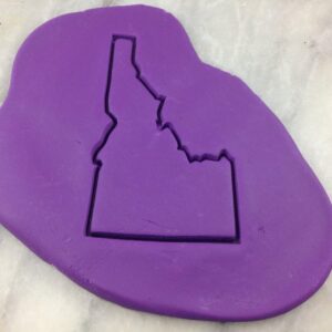 Black Idaho State Outline Cookie Cutter Plastic Map Shape Stamp Stencil for Cookies, Fondant, Biscuits, and Clay Crafts, Educational Baking Mold for Geography Lessons and Party Treats India
