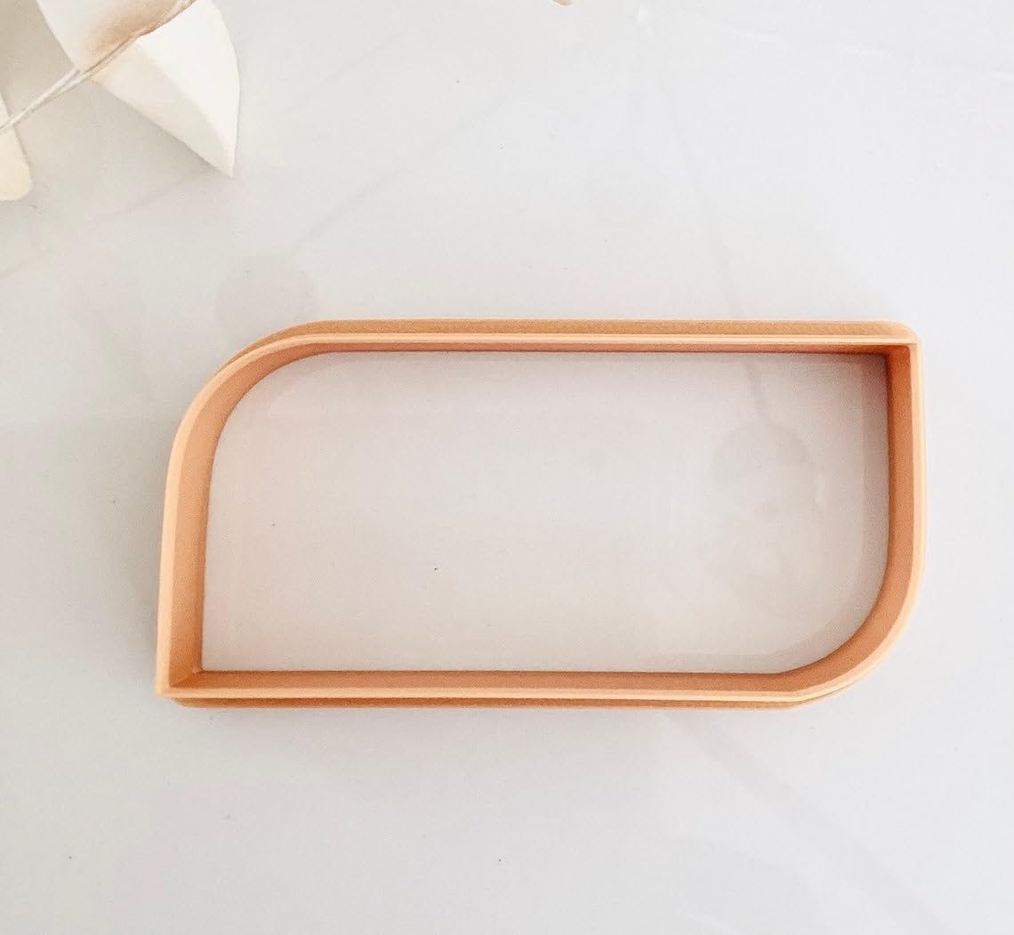 Boho Rectangle Cookie Cutter for Fondant Polymer Clay Crafts Large Signature Clay Cutter for Biscuit Dough Modern Cookie Decorating Tool for DIY Jewelry Making and Artistic Projects