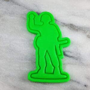 Black Action Figure Cookie Cutter 2-Piece Plastic India Themed Cookie Cutter Stamp Outline Sharp Edges Fondant Biscuit Baking Mold Set for Themed Desserts