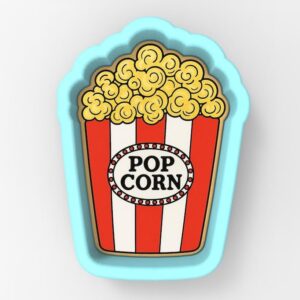 Black Popcorn Cookie Cutter Plastic Clay and Fondant Mold for Polymer Clay, Popcorn Shape Perfect for Baking, DIY Crafts, Party Treats, and Decorative Creative Projects