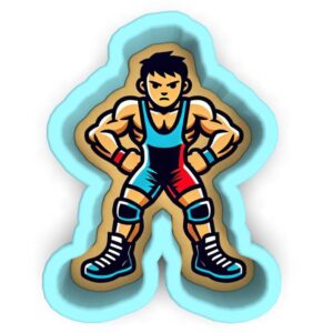 Black Wrestler Ripped Cookie Cutter Stamp Stencil Baking Tool for Humorous, Sports, Wrestling Fans, Birthday, Party, Holiday Theme Cookies Fondant Pastry Biscuits Sandwiches Desserts Ki