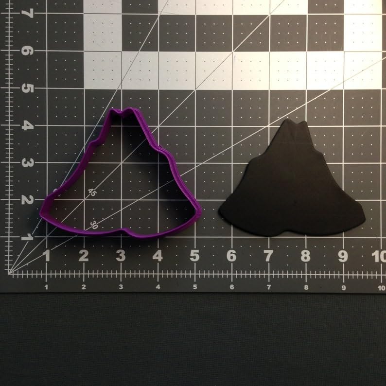 Black Volcano 100 Cookie Cutter Cookie Eruption Mountain Shape for Dinosaur Party Baking Science Theme School Projects Cake Decoration Classroom Crafts Play Dough Sandwich Cutter