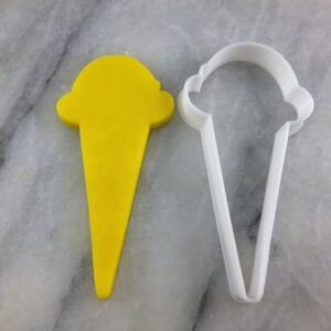 Black Ice Cream Cone Cookie Cutter Outline Sharp Edges Cookie Dessert Sweet Treat Party Celebration Baking Tool for Cookies Fondant Sandwich Cheese Kids Crafts Decorations