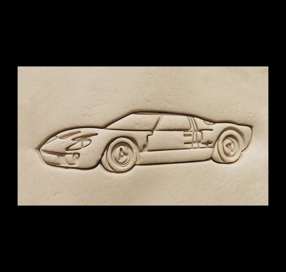 Black GT40 Car Cookie Cutter Cookie India Sports Car Biscuit Cutter for Racing Theme Baking Classic Auto Lover Treats Supercar Party Snacks Motorsport Birthday Events and Gift