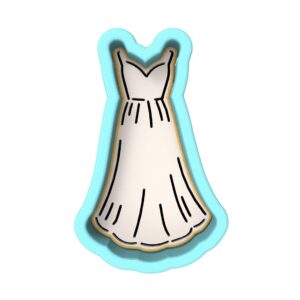Black Dress Cookie Cutter Plastic Stamp and Stencil for Cookies, Fondant, Pastry, Sandwiches, and Dough Baking Decorating Tool India