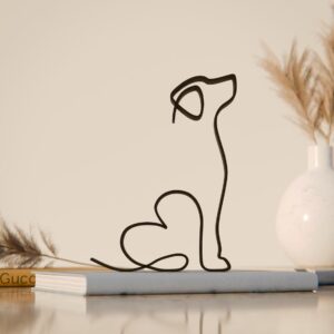 Dog Line Art Sculpture Statue German Shorthaired Pointer Decor for Dog Lovers, Minimalist Pet Art Figure for Stylish Interiors and Meaningful Gift Idea in India