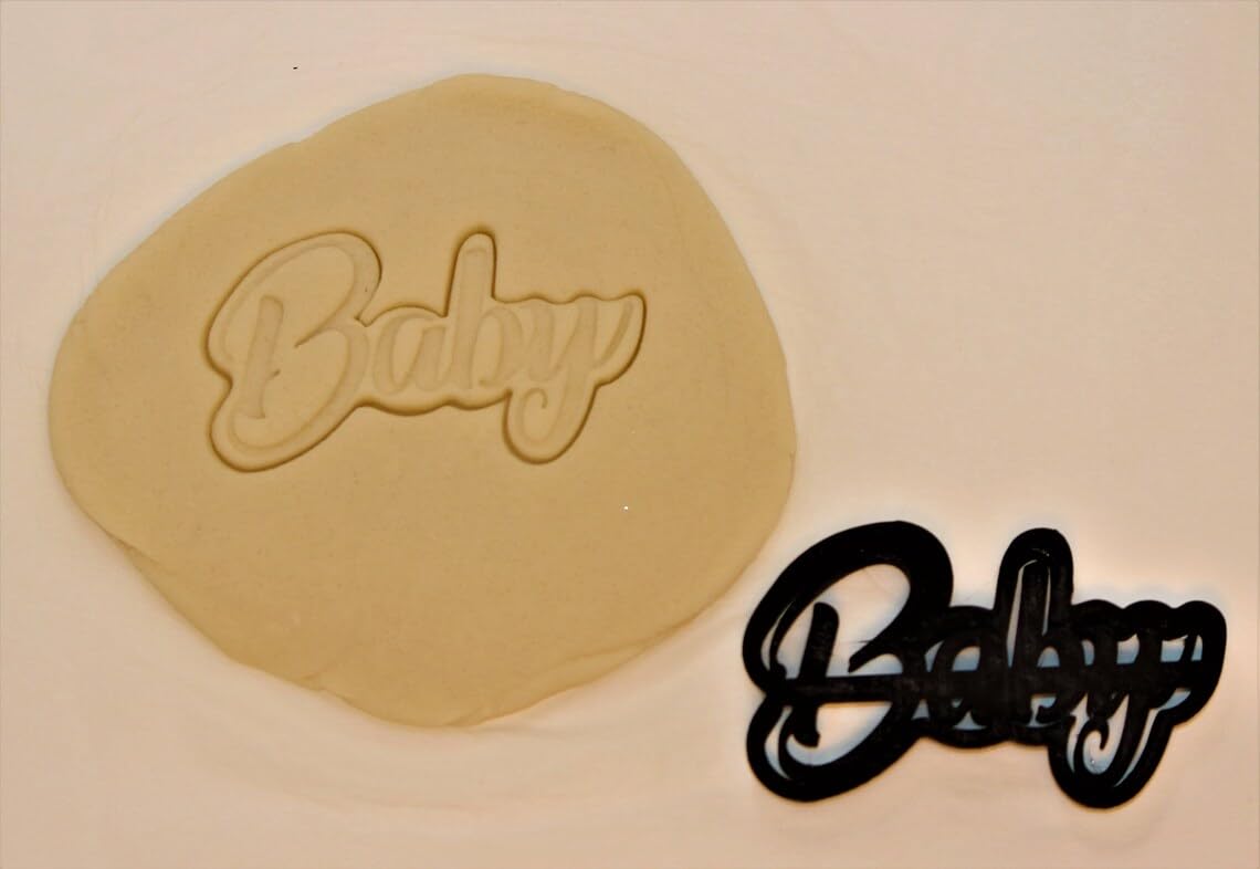 Baby Script Detailed Cookie Cutter Cookie for Fondant Clay Crafting Newborn Shower Birthday Celebration Baking Personalized Baby Shower Treats DIY Kitchen Use in India - Image 2