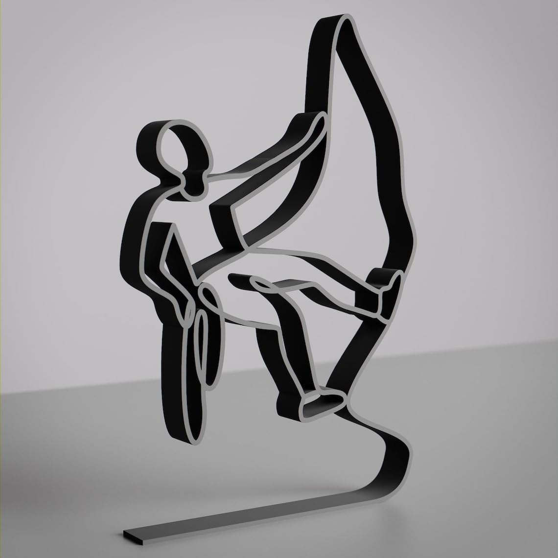 Personalized Climber Plastic Line Art Sculpture Modern Minimalist Mountaineer Artwork Custom Mountain Climbing Decor Gift for Nature Lovers Study Room Office Desk Display India - Image 3