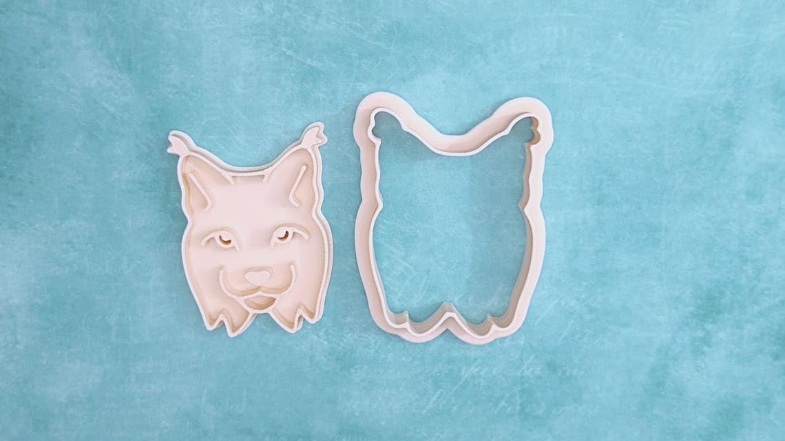 Lynx head cookie cutter set for baking animal themed cookies fondant cake toppers and kids activities perfect for wildlife birthday parties forest animal events school crafts and home - Image 2