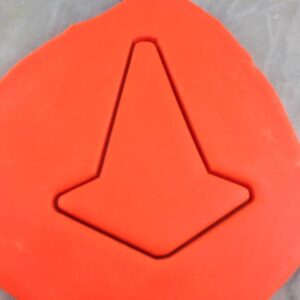Black Traffic Cone Cookie Cutter Plastic Outline Stamp with Sharp Edges for Baking Sugar Cookies Fondant Pastries Biscuits Construction-Themed Cake Decorating Tool India