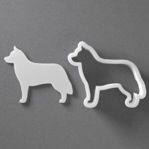 Black Siberian Husky Cookie Cutter Set Mini to Large Size Dog Breed Shape Polymer Clay Jewelry Earring Cutter Tool for Handmade Accessories Baking Fondant Craft Mirrored Pair Design