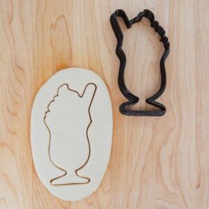 Ice Cream Sundae, Float, Milkshake Cookie Cutter Set India Cookie Mold for Shaping Fun Dessert-Themed Cookies Fondant Clay Decorations Perfect for Baking, Parties, and Creative Crafts