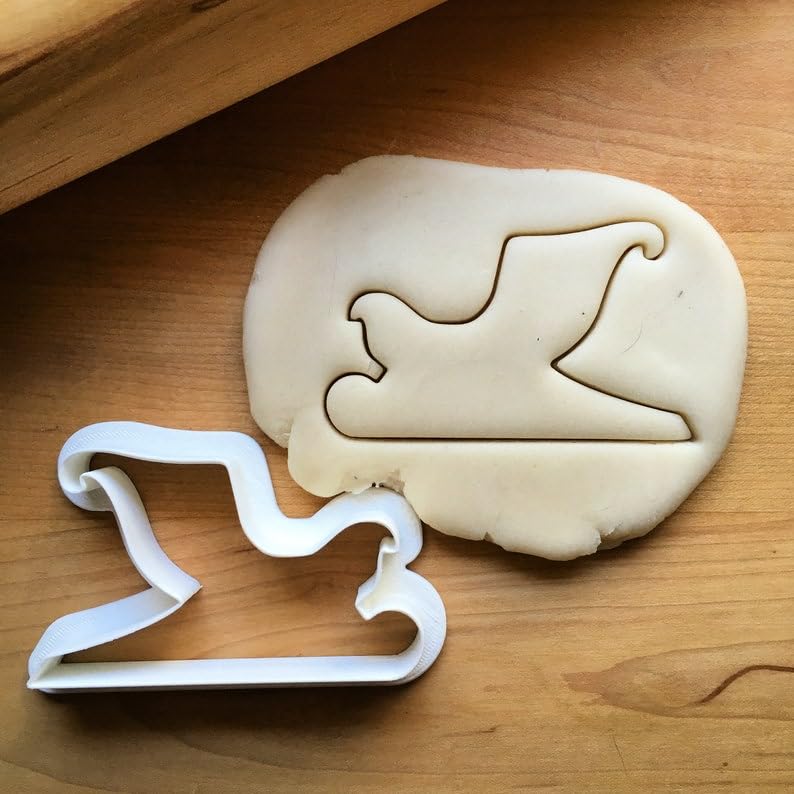 Cookie Sleigh Cookie Cutter Suitable Size Made in India for Christmas Holiday Baking Fondant Crafts Winter Party Treats Reusable Food Safe Sleigh Shaped Mould for Snow and Holiday