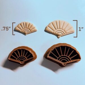 Fan Polymer Clay Earring Cutter India Cookie Hand Clay Cutter Mold Tool for Jewelry Making Biscuit Fondant Cutter DIY Crafts Vintage Fan Accessories Summer Cooling Designs