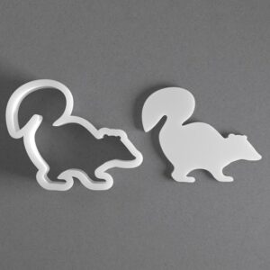 Black Skunk Cookie Cutter Mini To Large cookie Animal Shape Polymer Clay Jewelry And Earring Cutter Tool Mirrored Pair Set For Wildlife Crafting Baking And DIY Projects