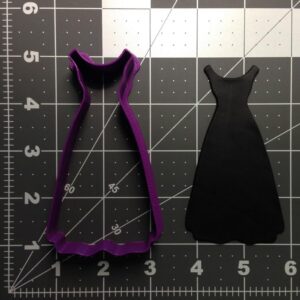 Black Cookie Dress Cookie Cutter for Baking Cookies Biscuits Fondant Pancakes Sandwiches Pastry Dough Tool for Weddings Birthdays Parties School Events Baking Decorations