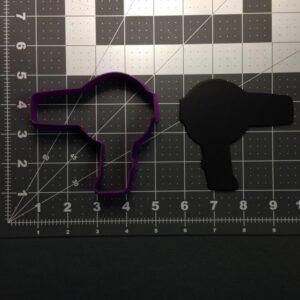Hair Dryer Cookie Cutter Black Cookie India Baking Tool for Making Beauty and Salon-Themed Cookies, Fondant, Chocolate, Cake Decorations, DIY Crafts, Party Treats, and Creative