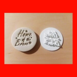 Black Home of the Brave Cookie Embosser Stamp Cookie India Patriotic Cupcake Icing Stamp for 4th of July Baking Independence Day Cookies Freedom Theme Treats American Celebration
