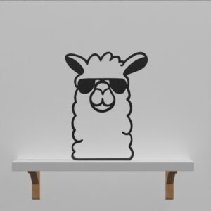 Funny Llama Figurine India Statue, Unique Minimalist Shelf Decor, Quirky Pinyata Inspired Art Sculpture, Idea for Animal Lovers and Home Office Decoration